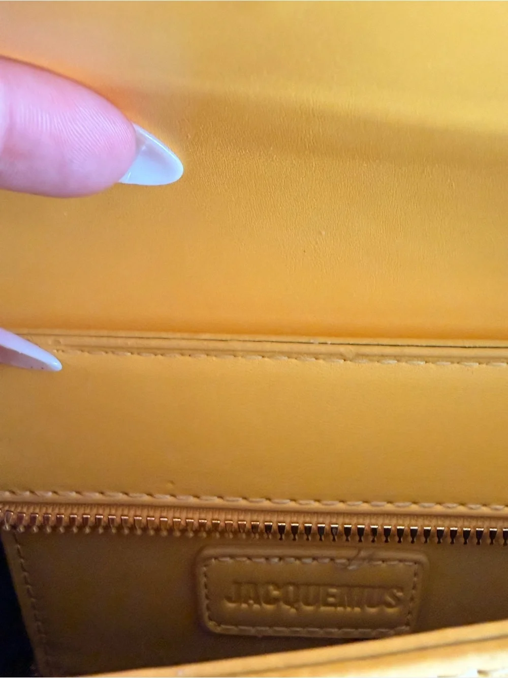 Jacquemus Yellow Leather Satchel Bag
